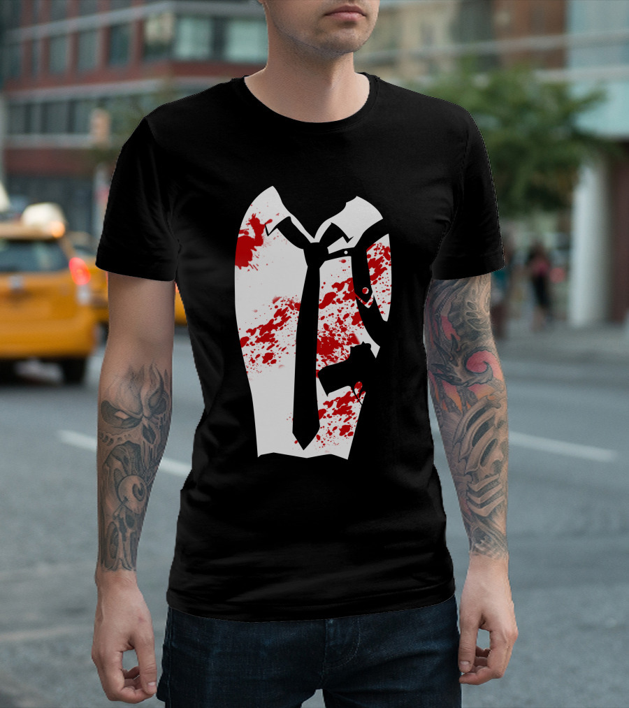 Reservoir Dogs Suit And Tie With Red Blood Splatter T-Shirt