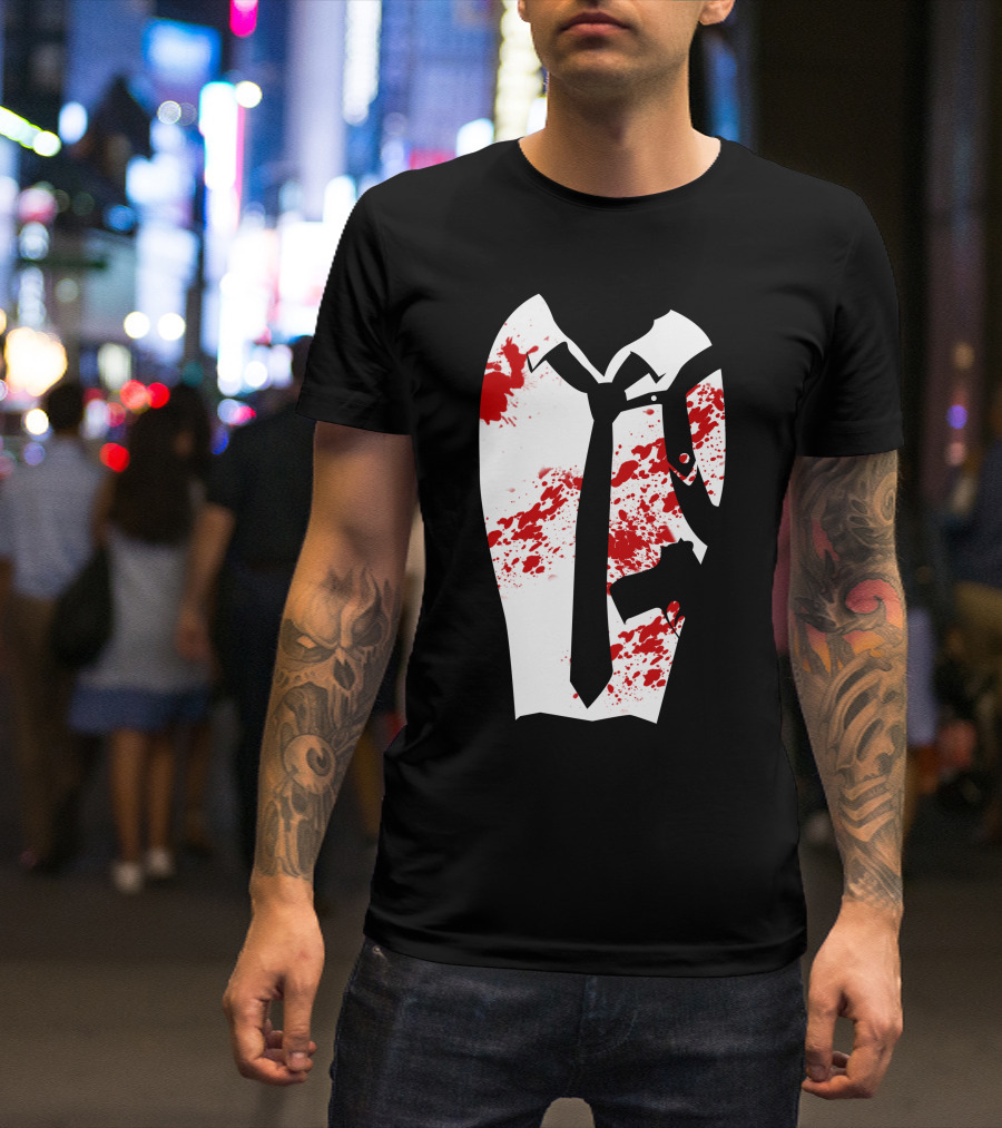Reservoir Dogs Suit And Tie With Red Blood Splatter T-Shirt