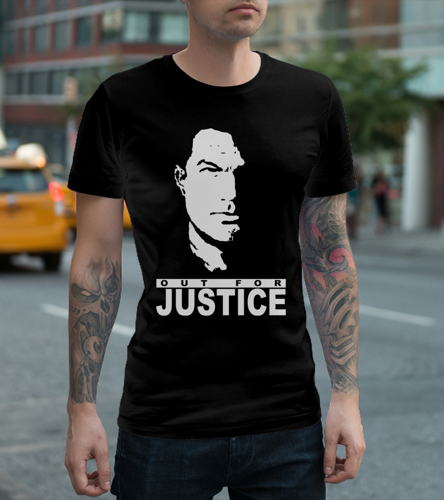 Steven Seagal Out For Justice Minimalist Monochrome T-Shirt