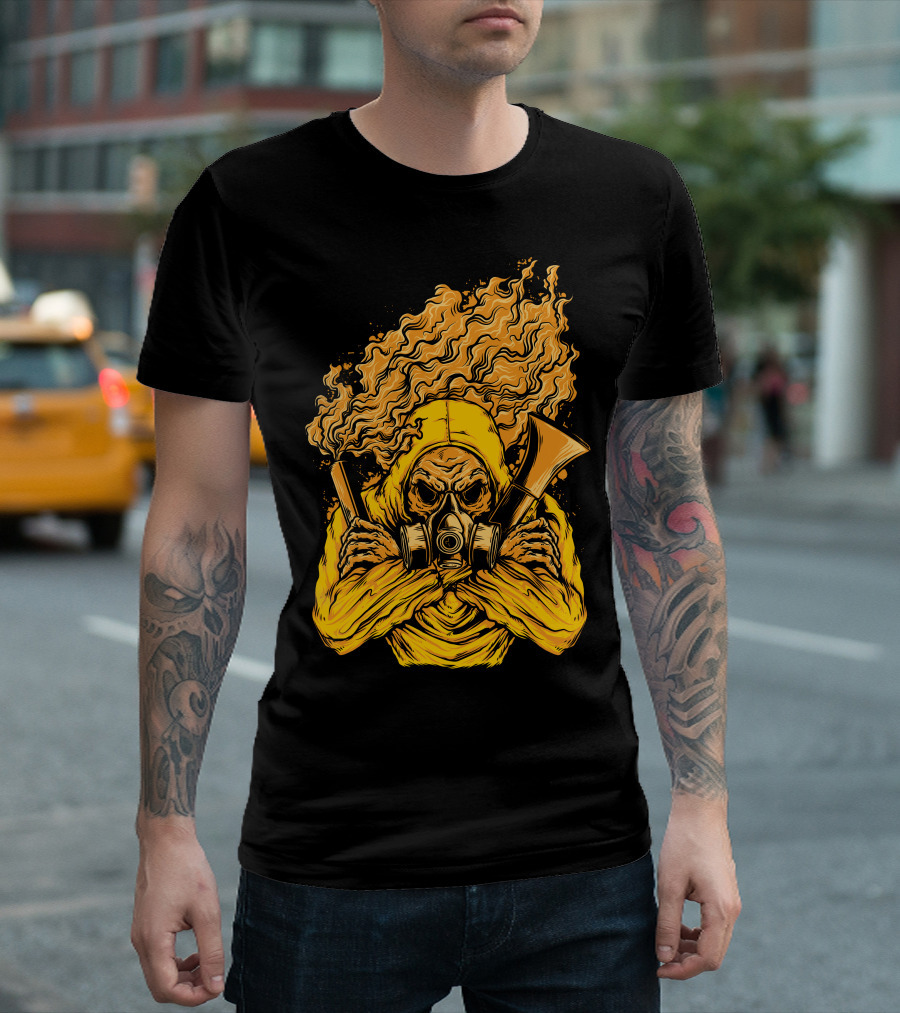 We Are Ultras Flaming Gas Mask Hoodie Pyro Fan T-Shirt