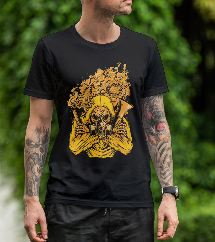 We Are Ultras Flaming Gas Mask Hoodie Pyro Fan T-Shirt