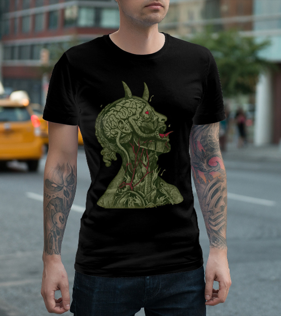 Anatomy Of Evil Demon Skull Brain Dissection T-Shirt