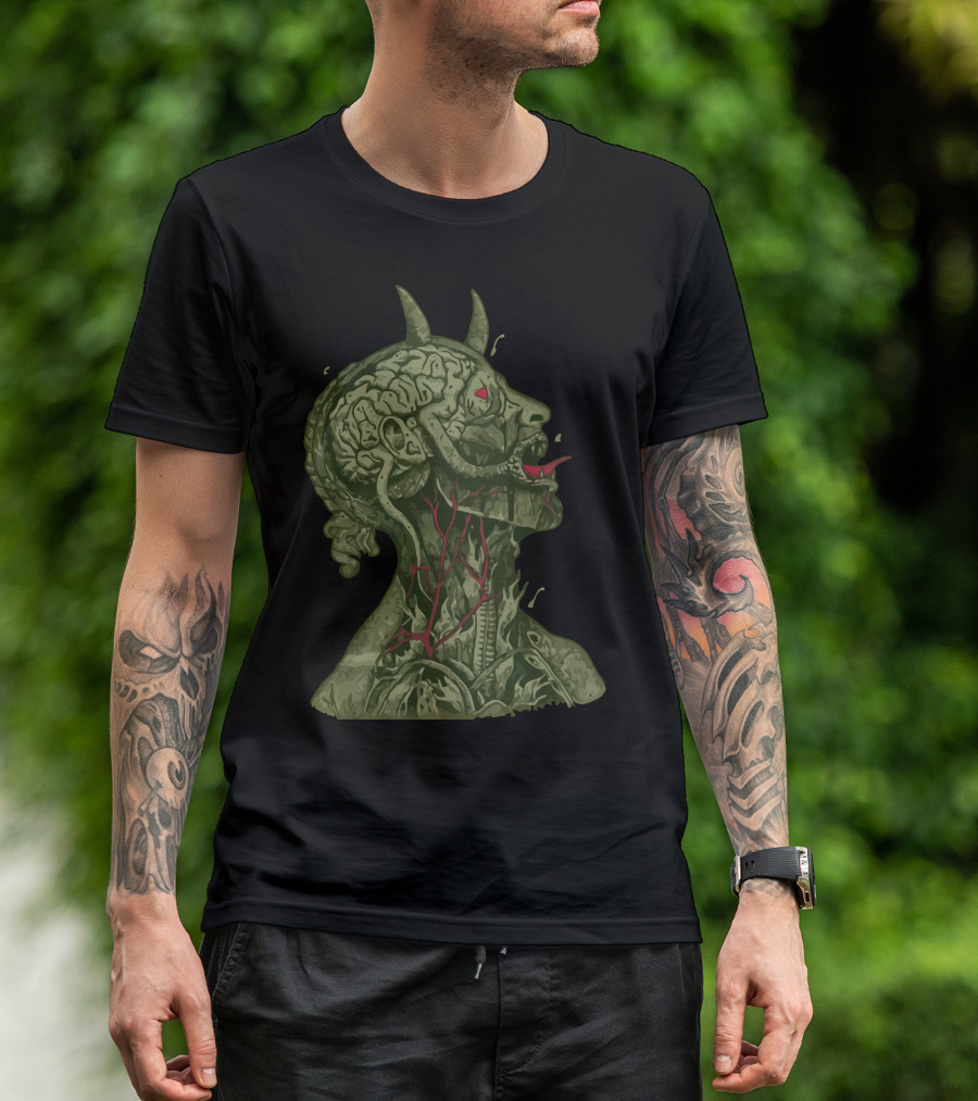 Anatomy Of Evil Demon Skull Brain Dissection T-Shirt