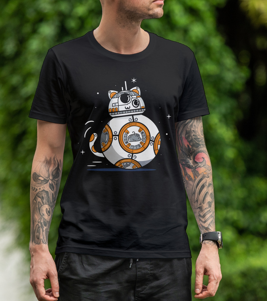 Bb 9 Lives Robot Cat Droid T-Shirt