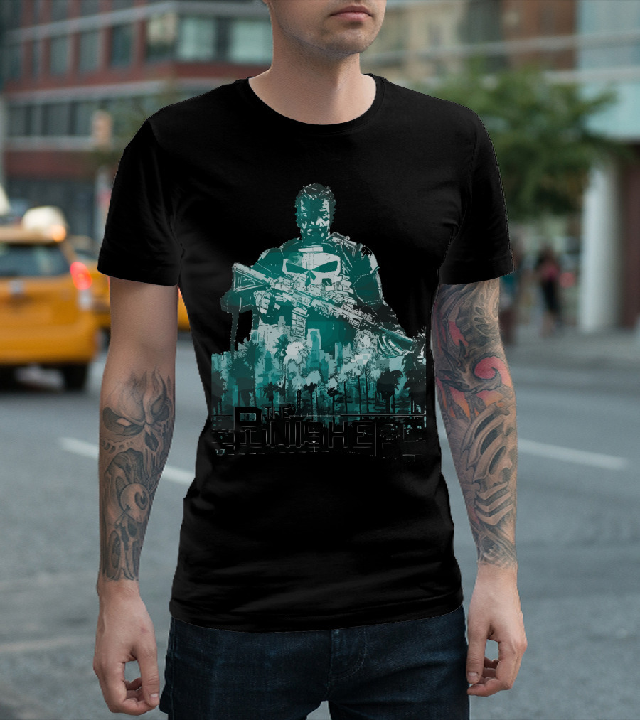 The Punisher City Justice Sniper Frank Castle Marvel T-Shirt