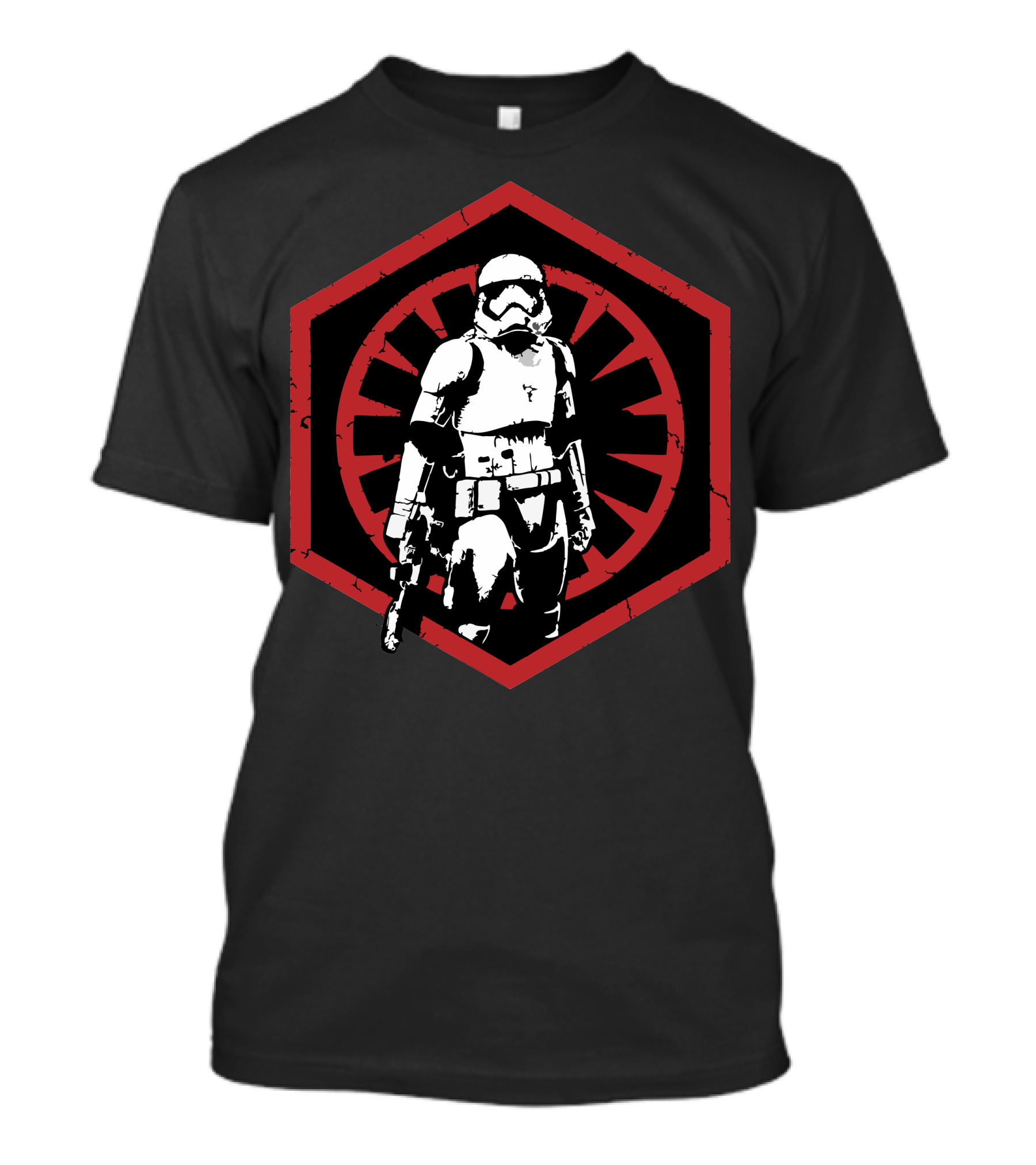 Star Wars First Order Stormtrooper Hexagon Emblem T-Shirt