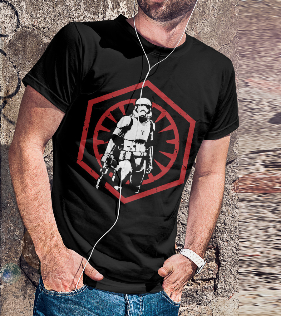 Star Wars First Order Stormtrooper Hexagon Emblem T-Shirt