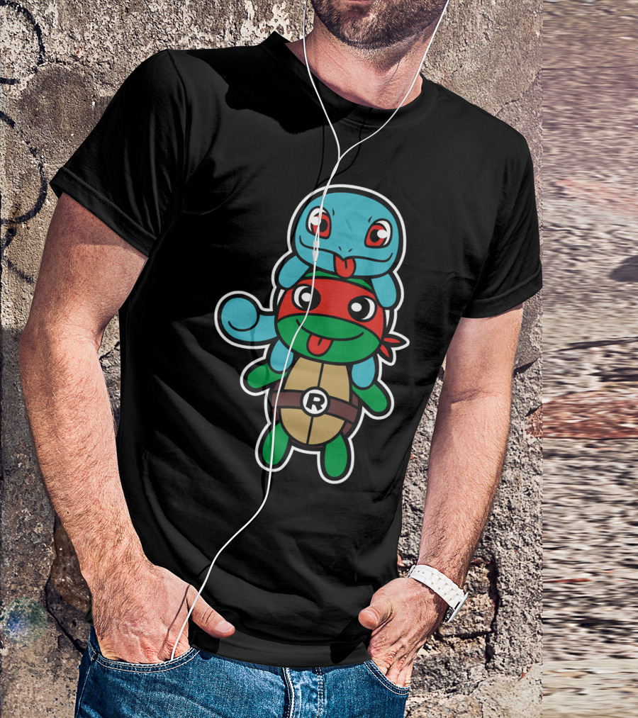 Squirtle And Raphael My Turtles T-Shirt