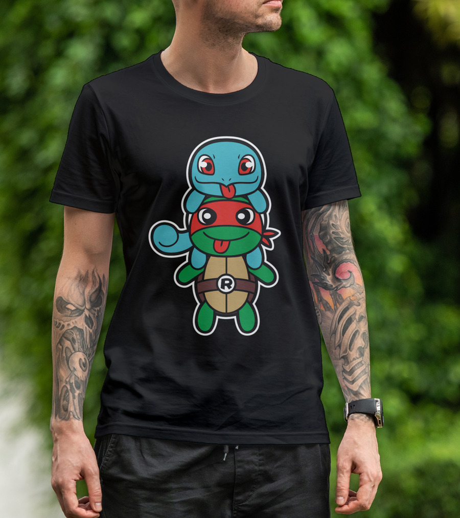 Squirtle And Raphael My Turtles T-Shirt