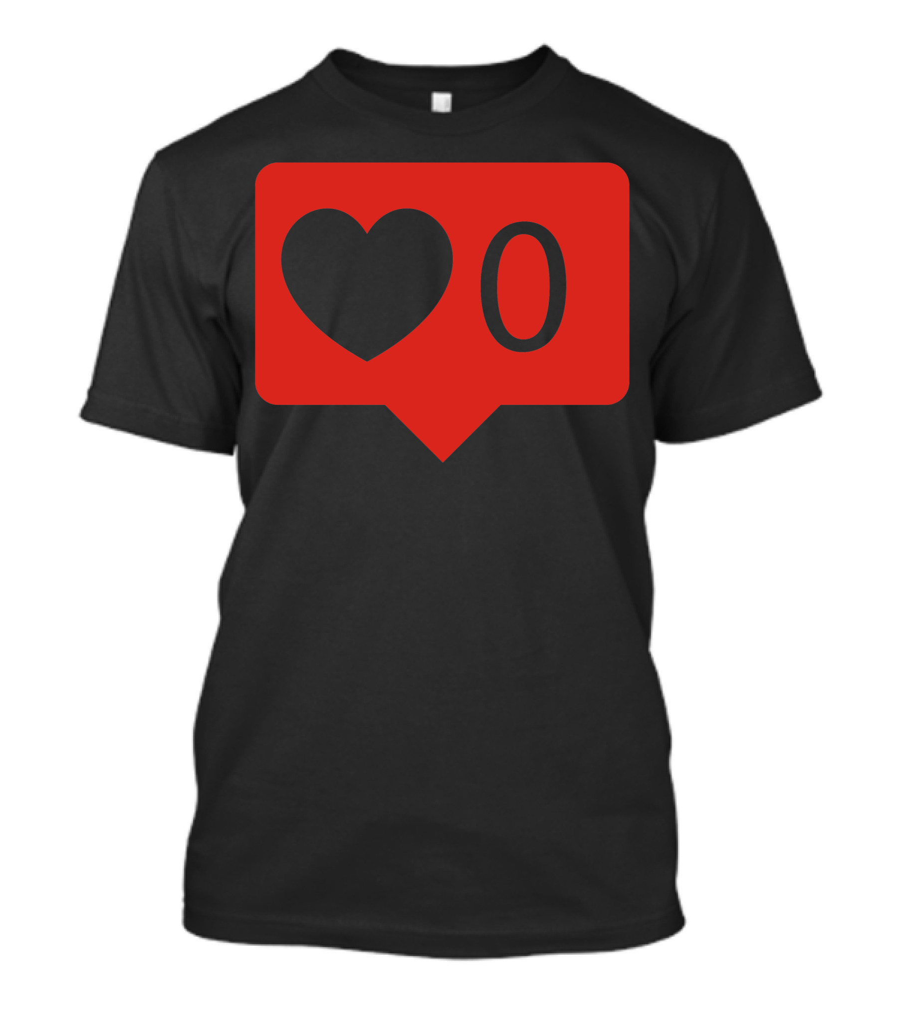 Heart Zero Love Notification Icon Red Black Display T-Shirt