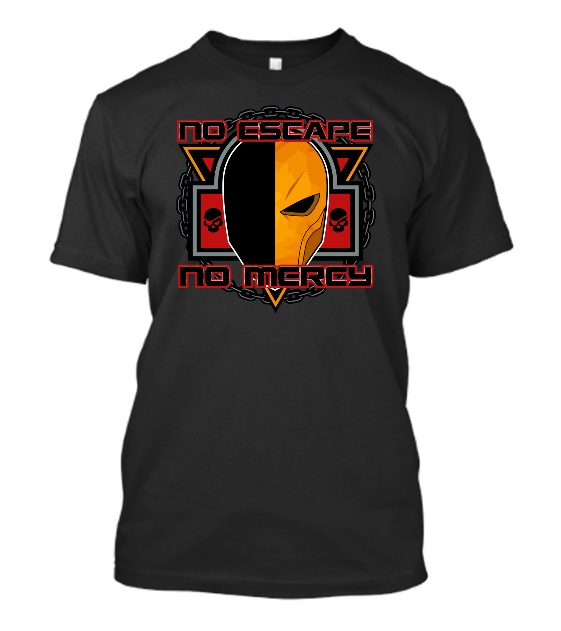 No Escape No Mercy Deathstroke Mask Emblem T-Shirt