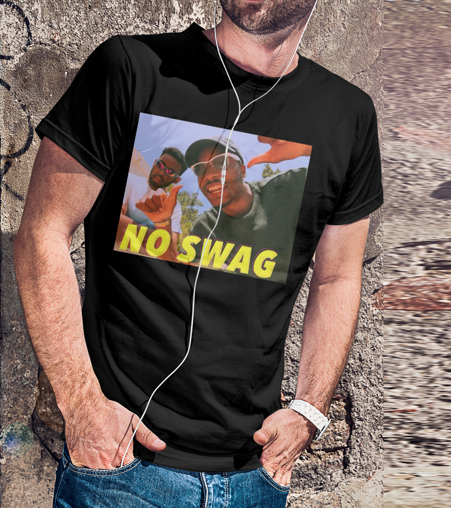 NO SWAG Duo Posing With Sunglasses And Hand Gestures T-Shirt