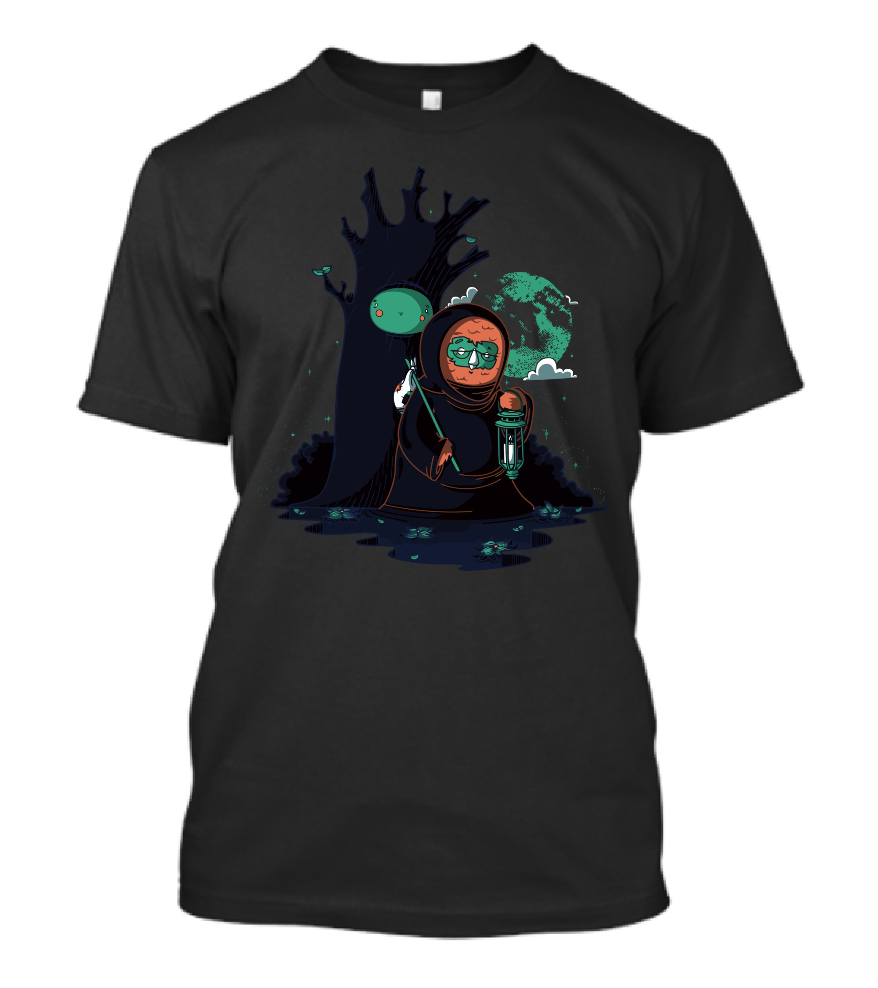 Nuit Bleue Mystical Night Lantern Guardian T-Shirt