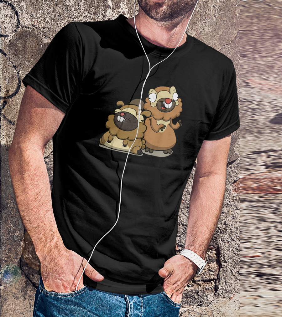 Number 399 400 Bidoof Bibarel Pokémon Characters T-Shirt