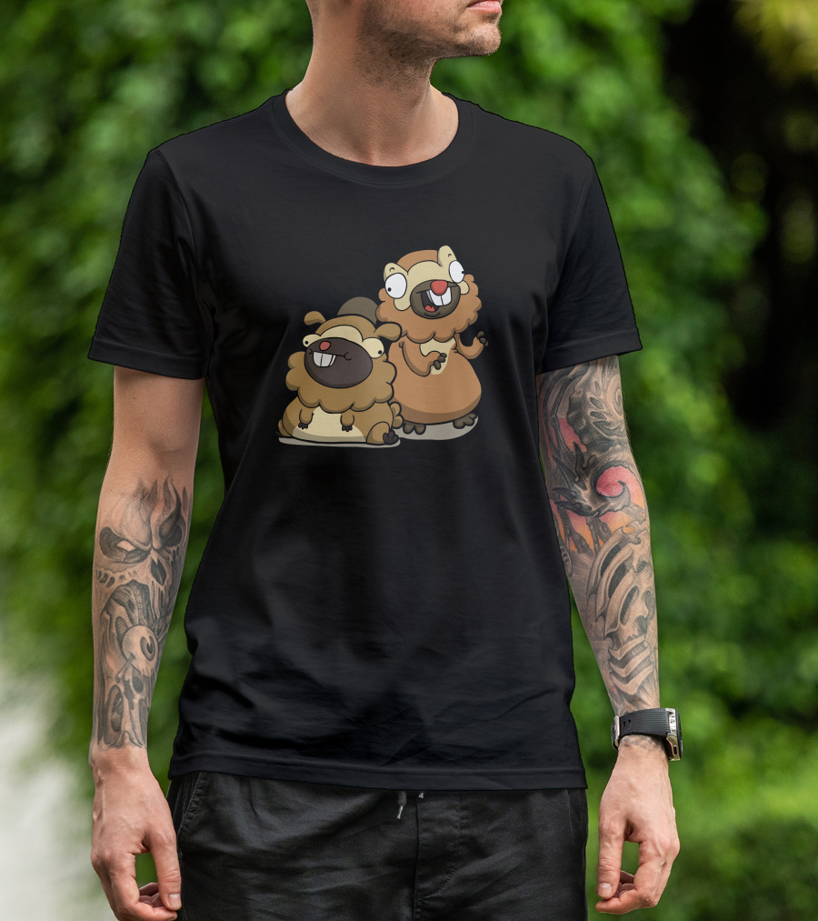 Number 399 400 Bidoof Bibarel Pokémon Characters T-Shirt