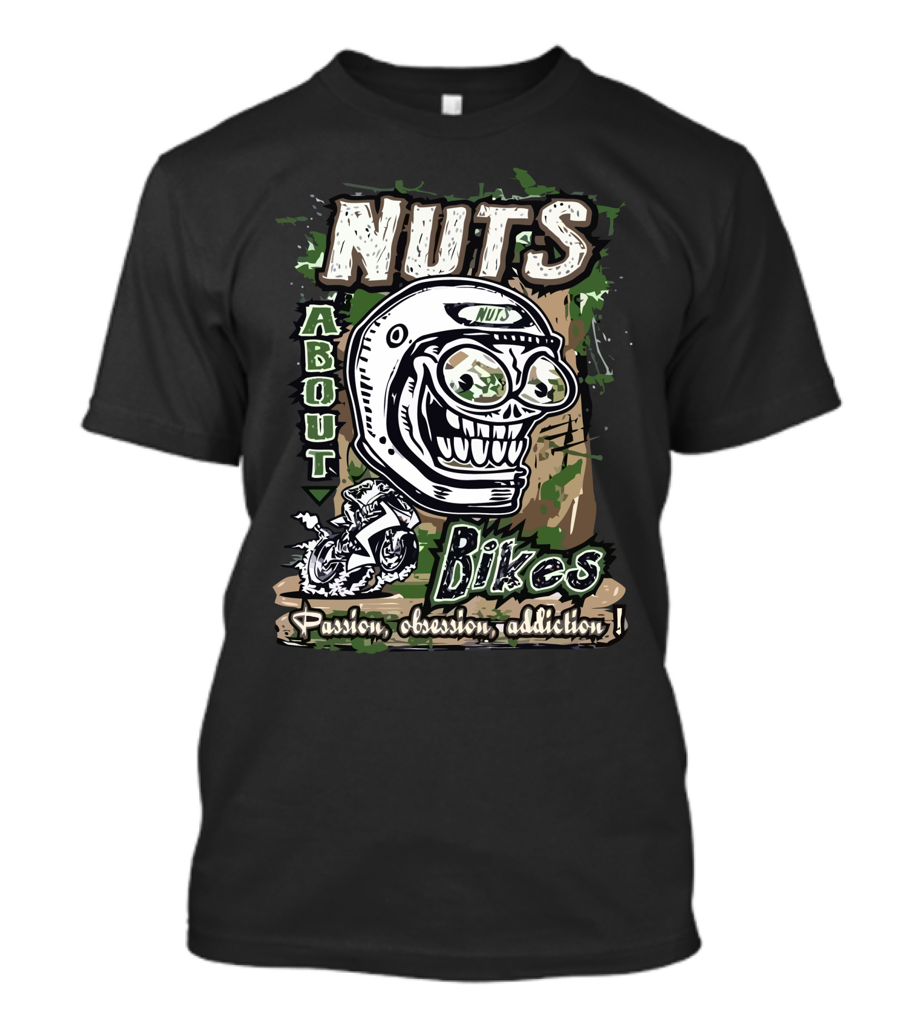 Nuts About Bikes Passion Obsession Addiction T-Shirt
