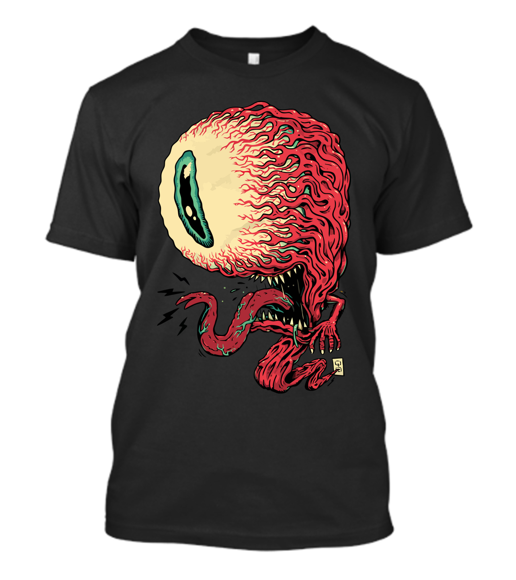 Ontheeyes Melting Monstrous Bloodshot Eye Creature T-Shirt