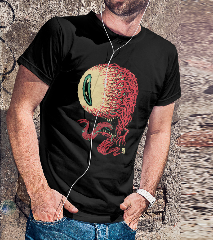 Ontheeyes Melting Monstrous Bloodshot Eye Creature T-Shirt