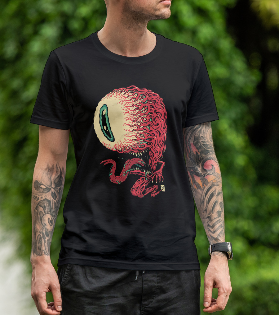 Ontheeyes Melting Monstrous Bloodshot Eye Creature T-Shirt