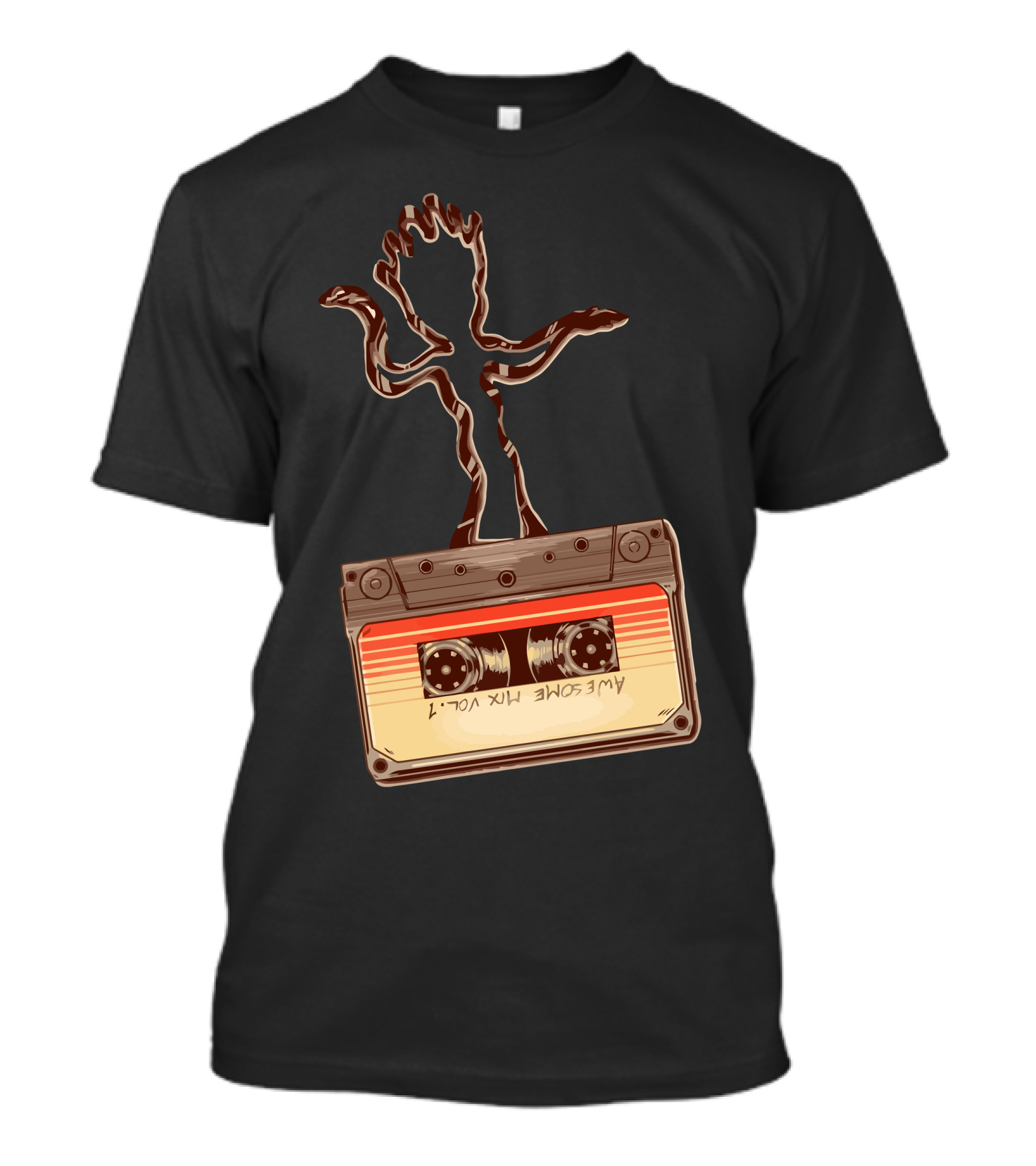 Ooga Chaka Awesome Mix Vol. 1 Dancing Tree Cassette Tape Retro T-Shirt