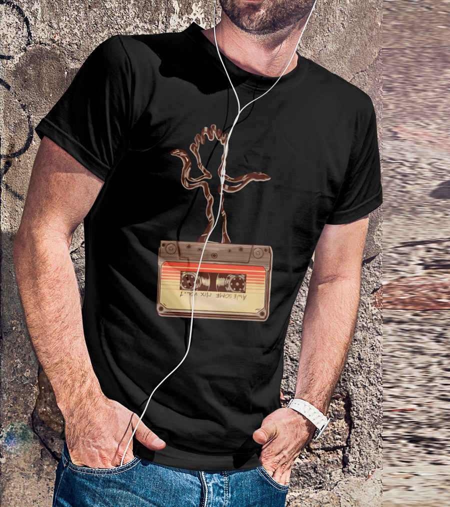 Ooga Chaka Awesome Mix Vol. 1 Dancing Tree Cassette Tape Retro T-Shirt