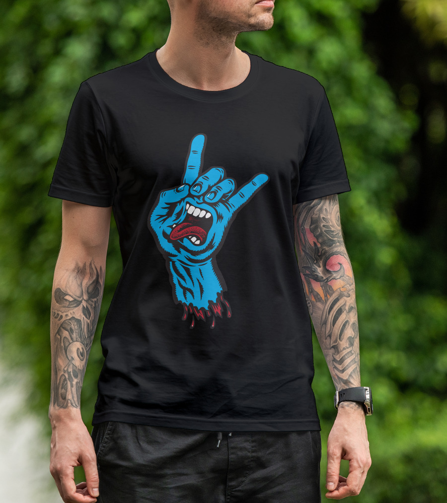 Overheadkick Rock Hand Zombie Scream T-Shirt