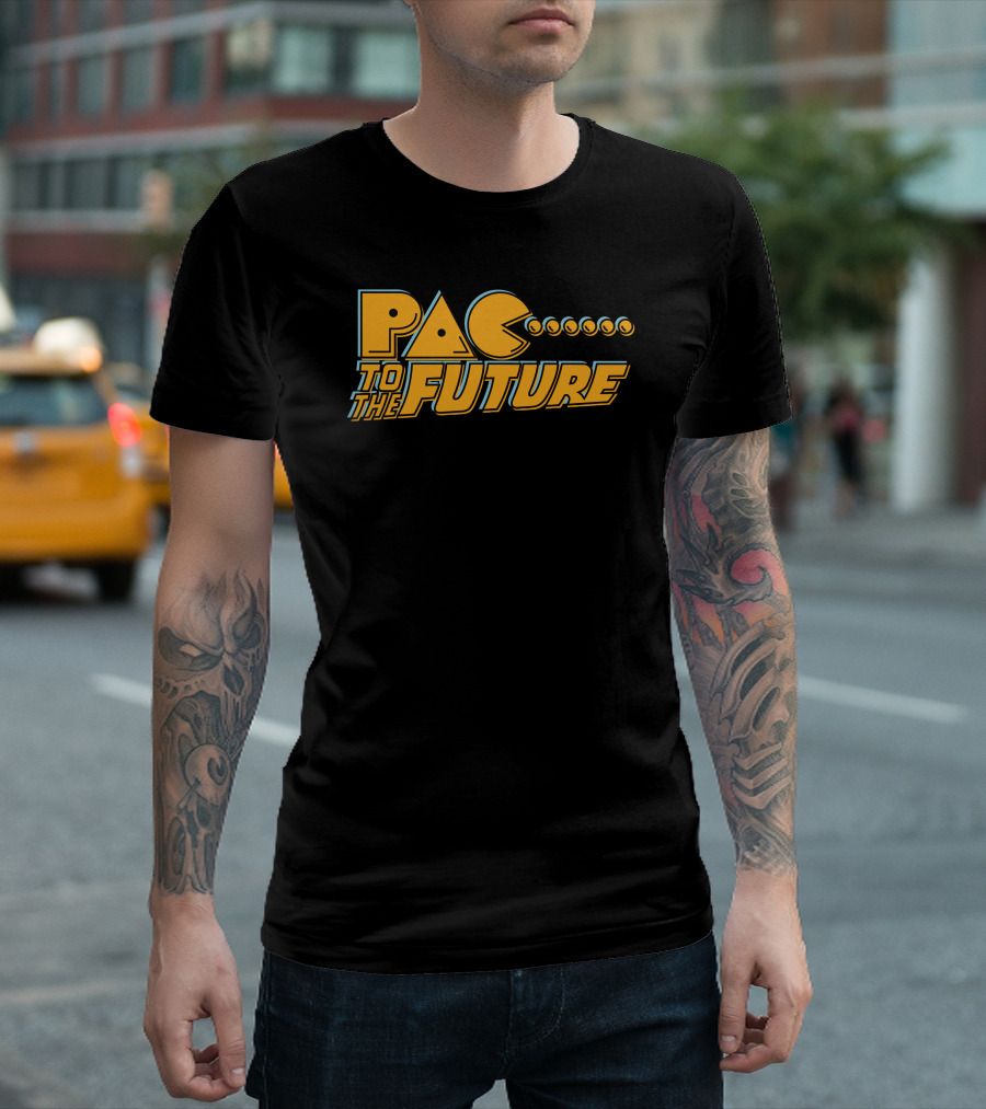 PAC To The Future Retro Arcade Mashup T-Shirt