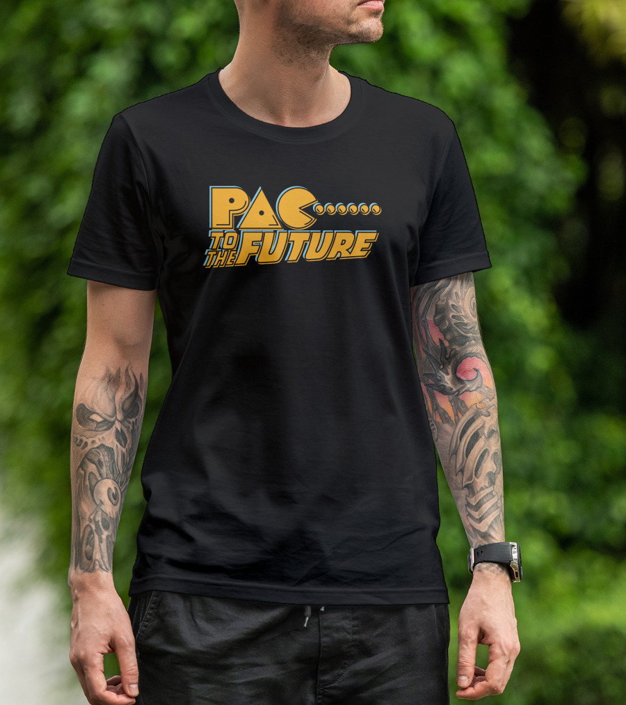 PAC To The Future Retro Arcade Mashup T-Shirt
