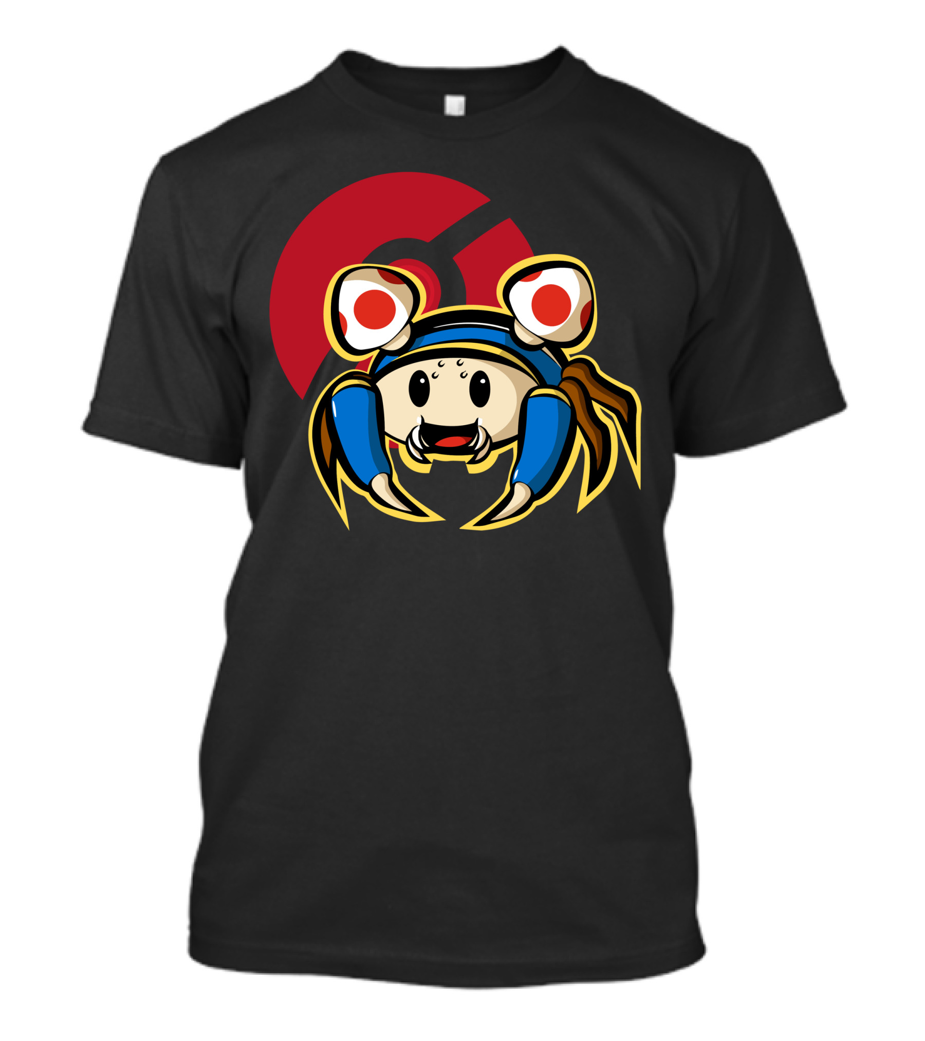 Parasoad Cute Crab With Blue Suit And Large Red Polka Dot Eyes T-Shirt