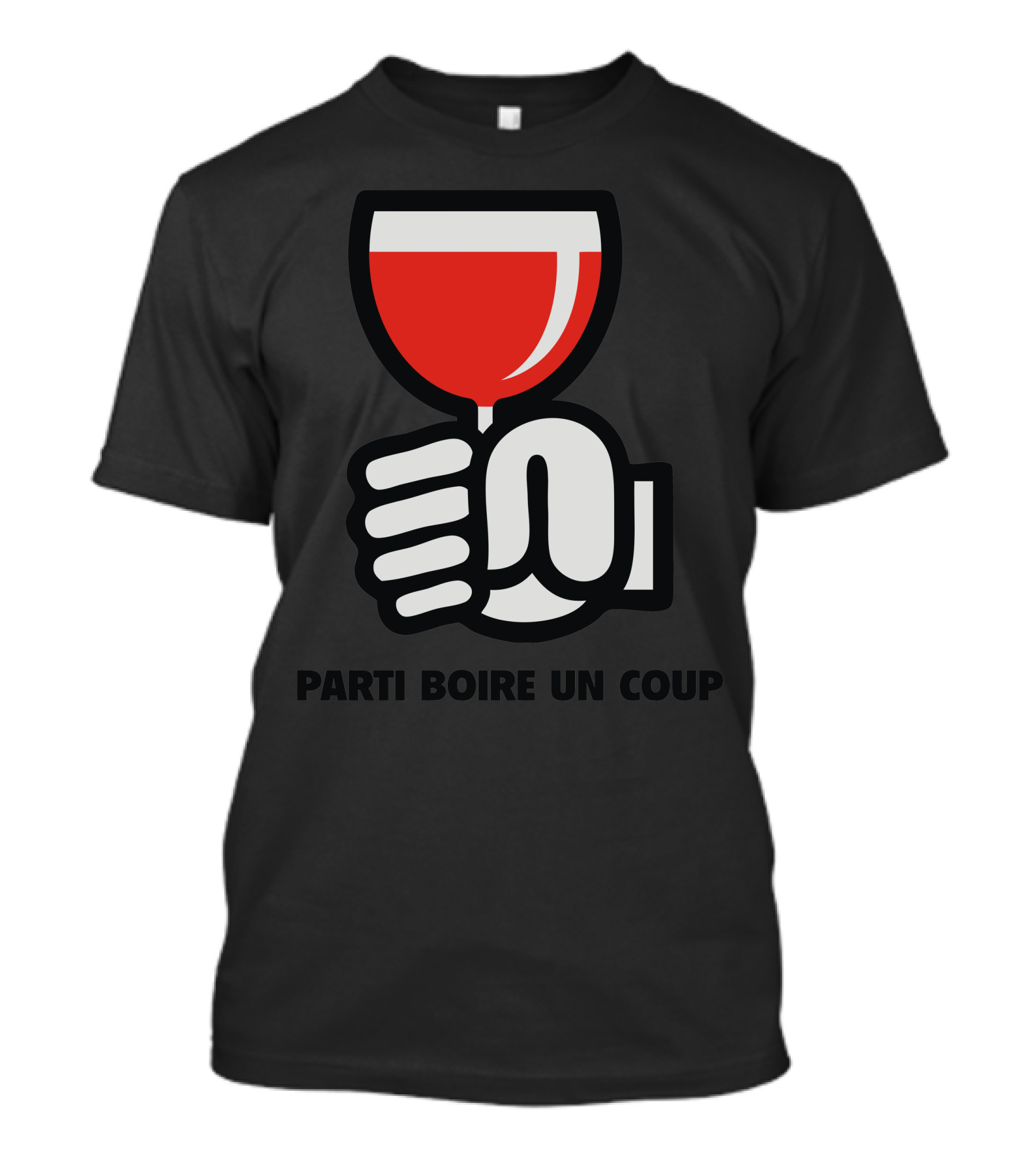 PARTI BOIRE UN COUP Bloc Fist Red Wine Glass T-Shirt