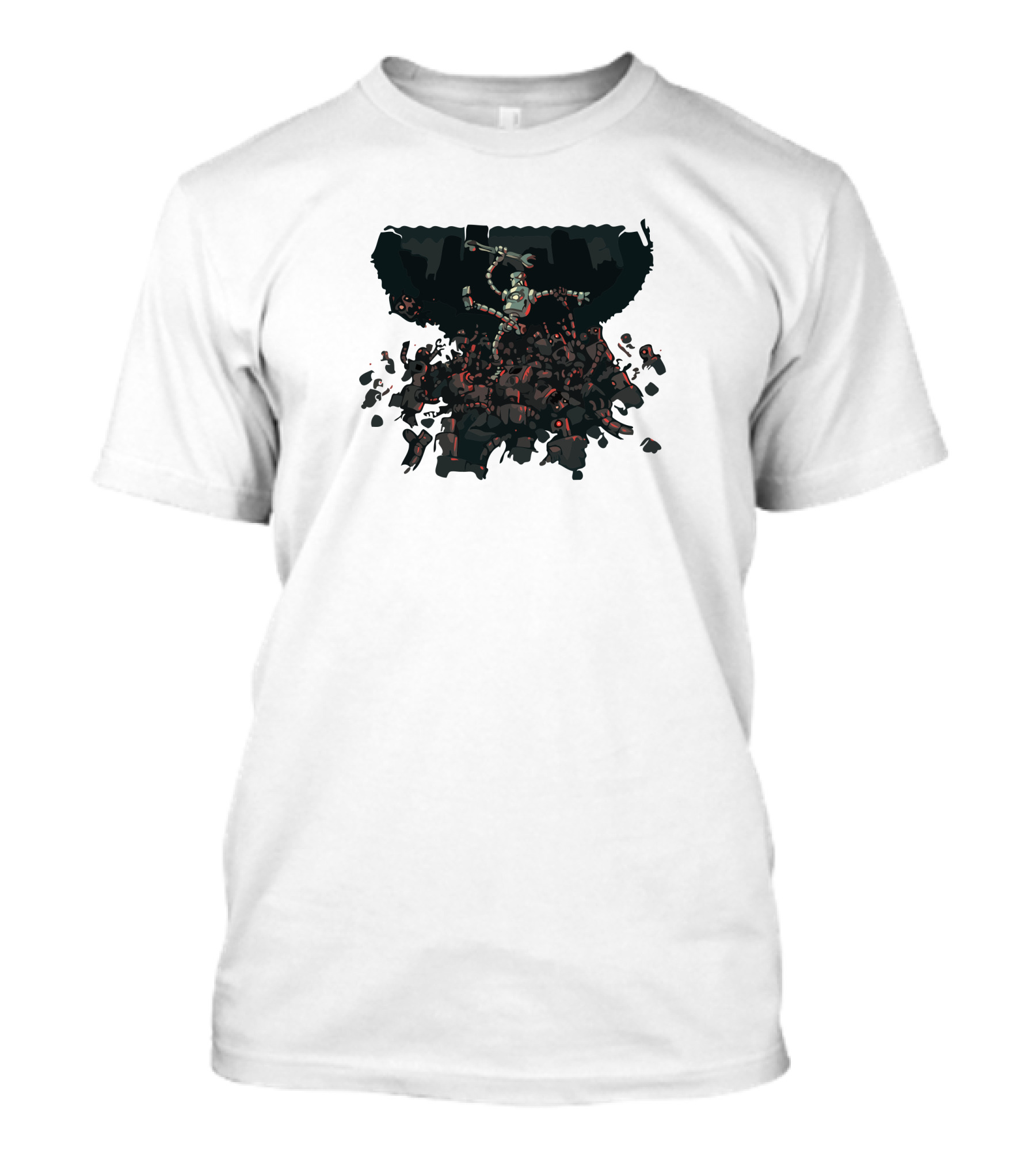 Robot Zombies Rising From The Crowd Of Mechanical Undead T-Shirt
