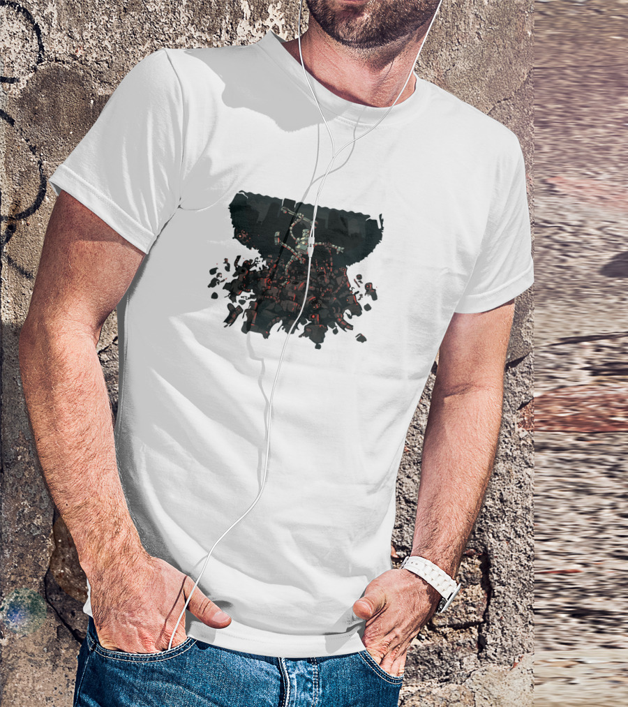 Robot Zombies Rising From The Crowd Of Mechanical Undead T-Shirt