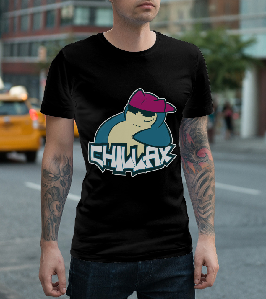 Chillax Snorlax Hip Hop Style with Cap T-Shirt