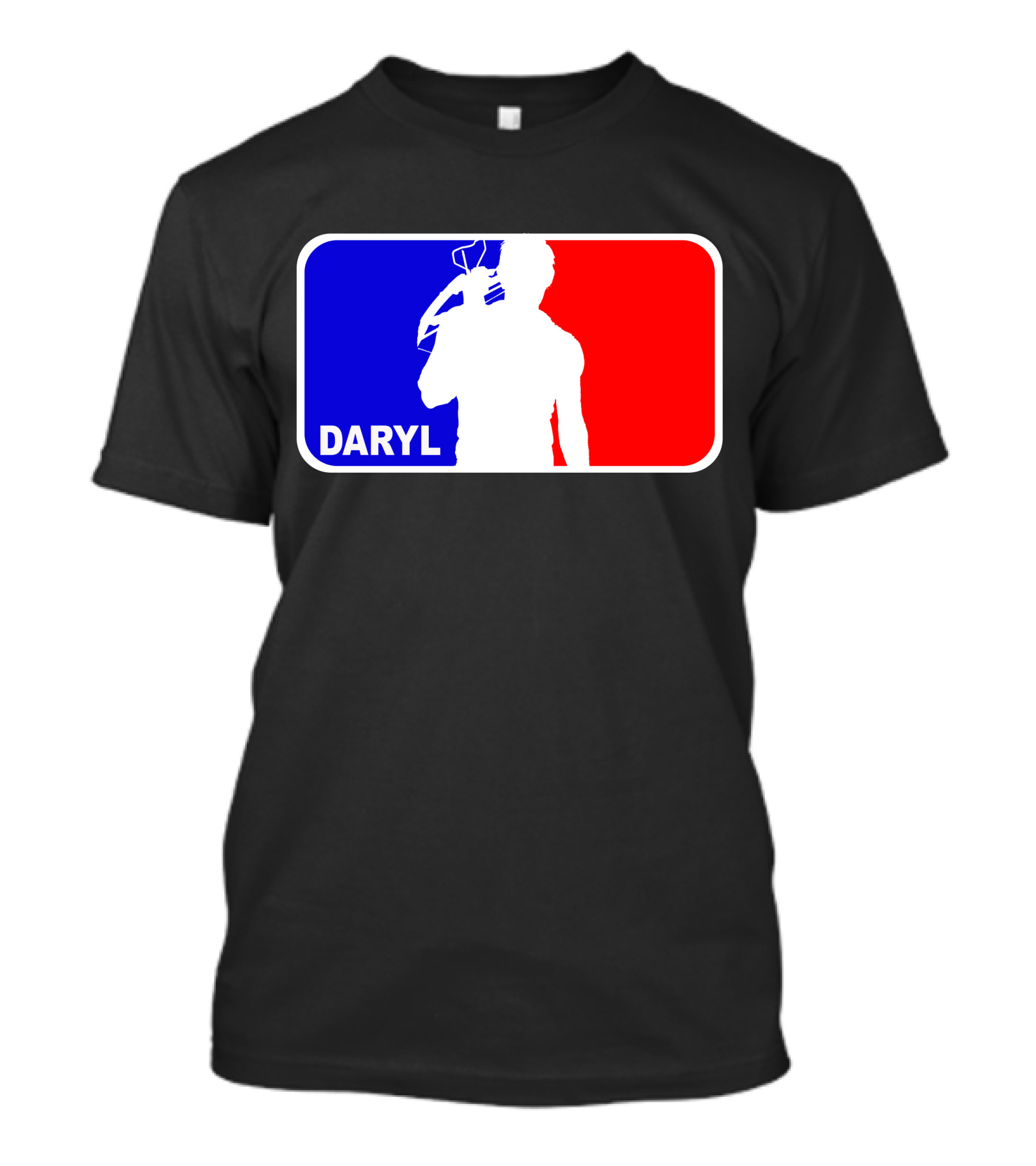Daryl Daryl Style Crossbow Silhouette Red Blue T-Shirt