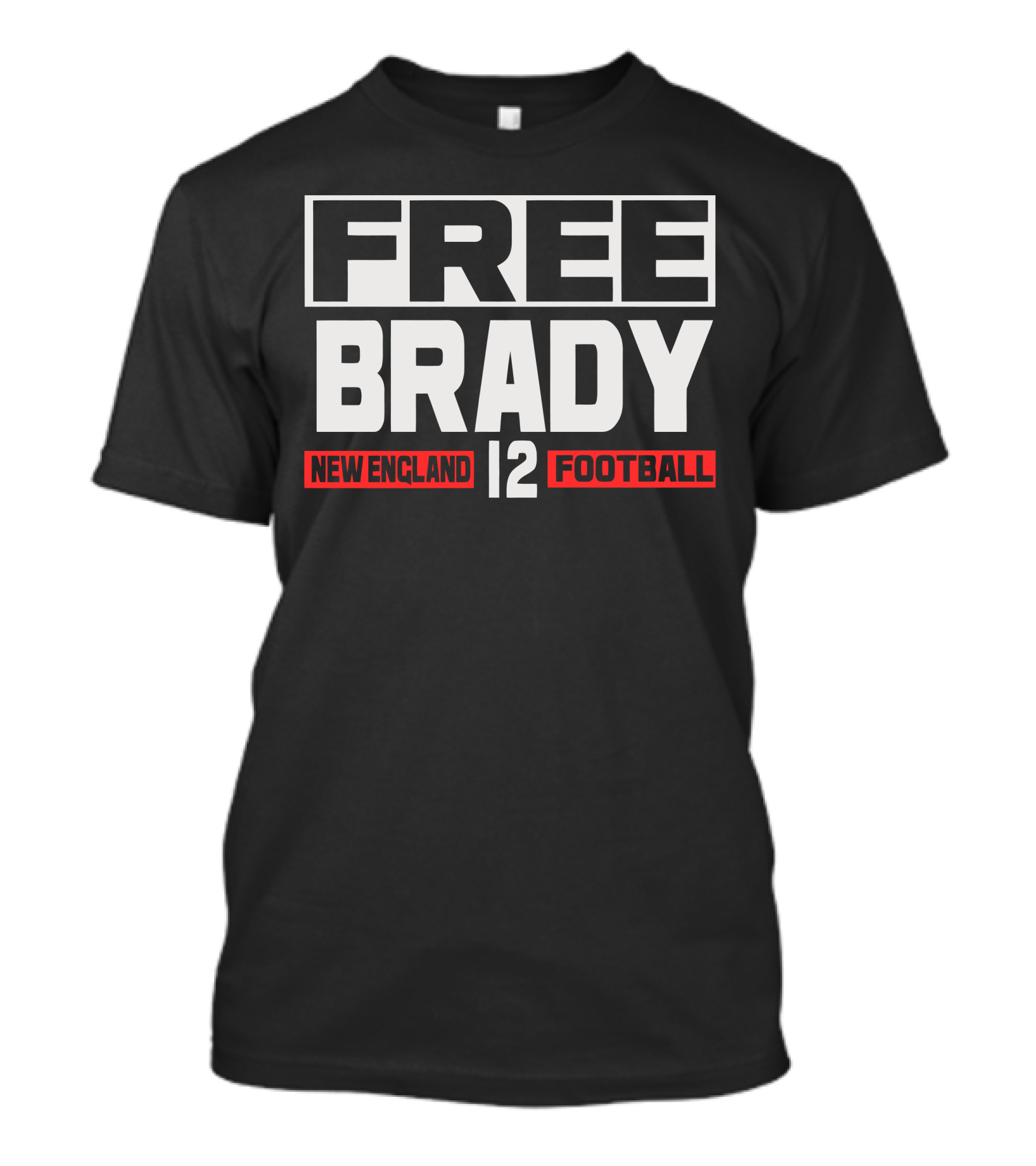 Free Brady New England 12 Football T-Shirt
