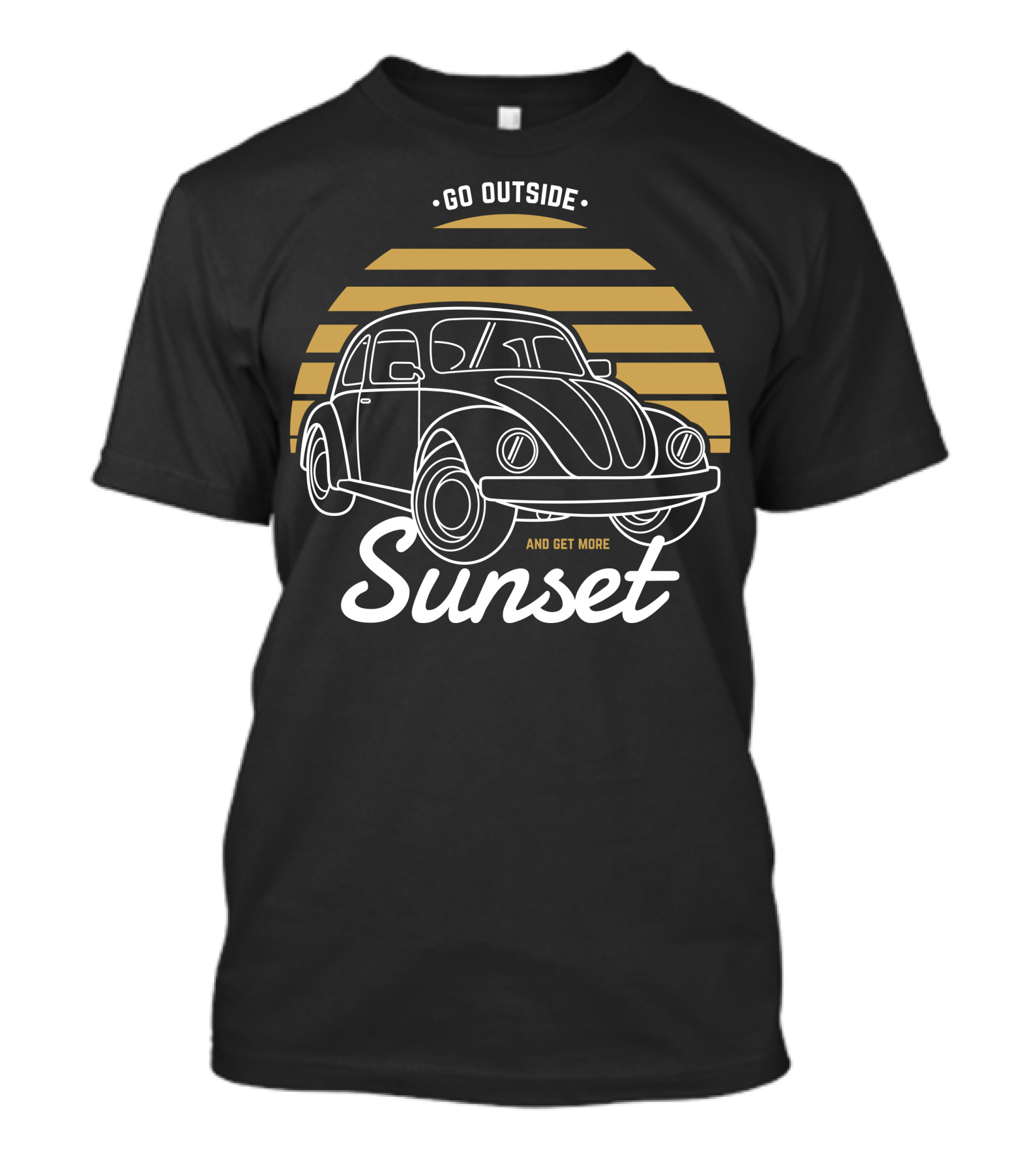 Go Outside And Get More Sunset With Classic Car T-Shirt