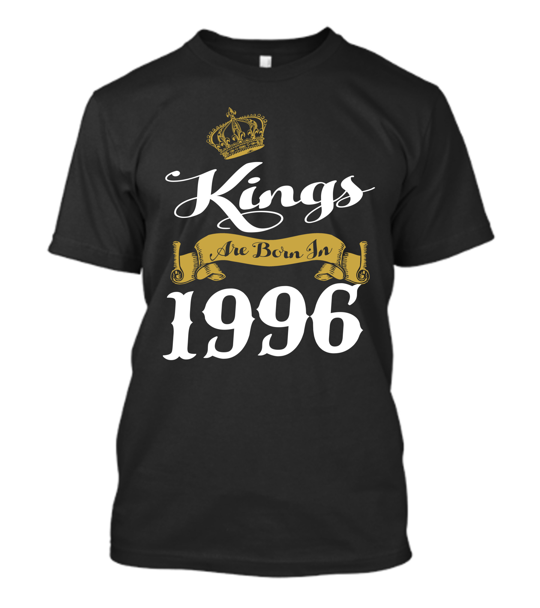 Kings Are Born In 1996 Crown Banner T-Shirt