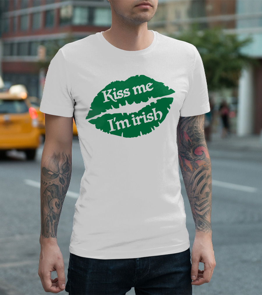 Kiss Me I'm Irish Green Lips St. Patrick's Day T-Shirt