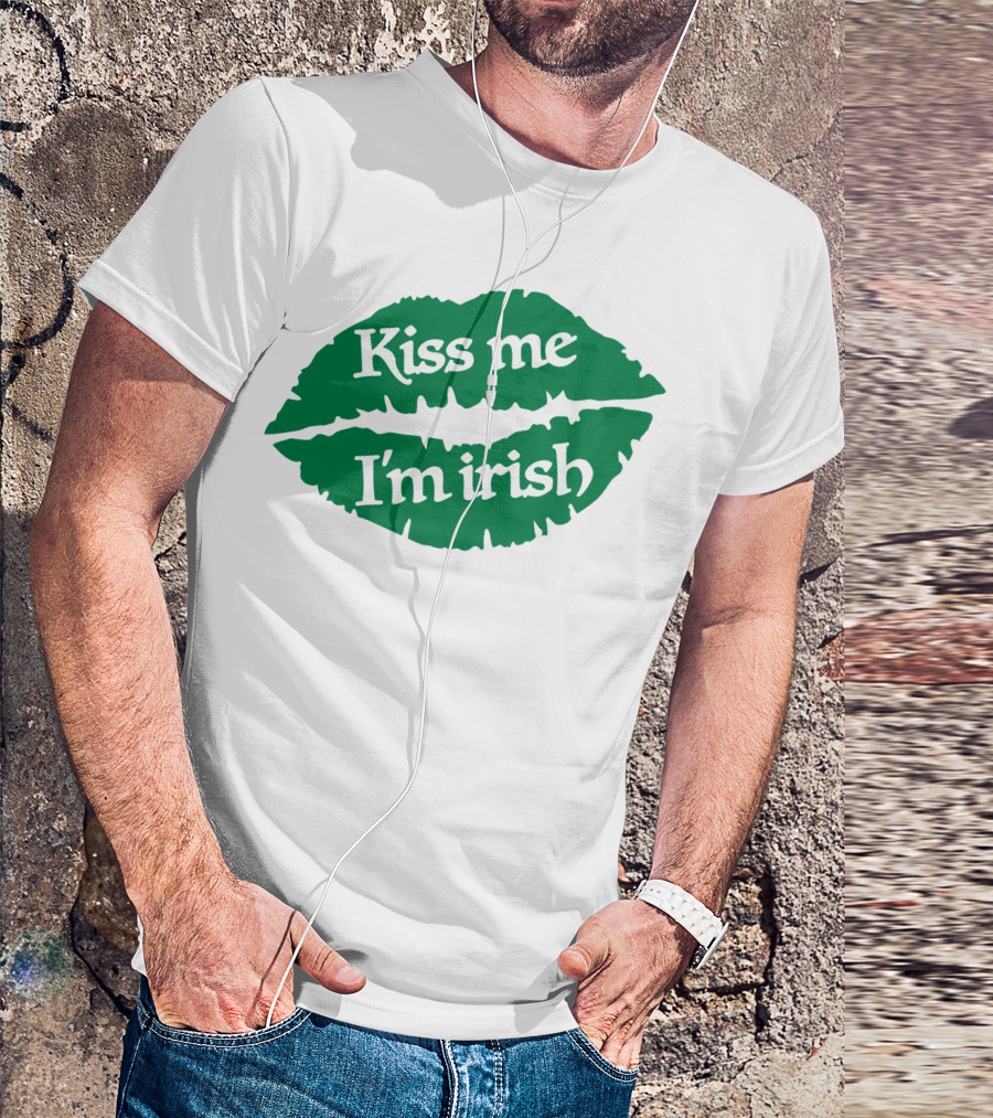 Kiss Me I'm Irish Green Lips St. Patrick's Day T-Shirt