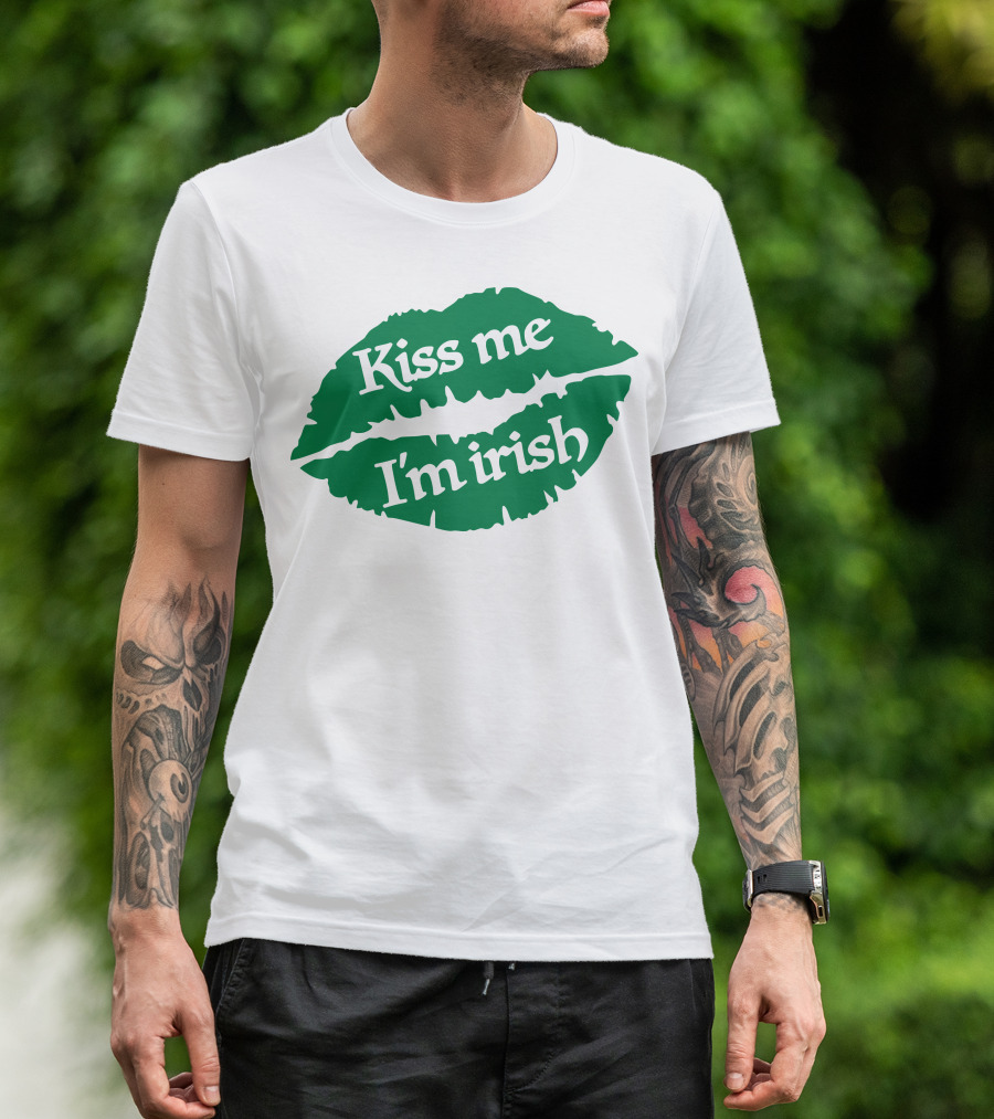 Kiss Me I'm Irish Green Lips St. Patrick's Day T-Shirt