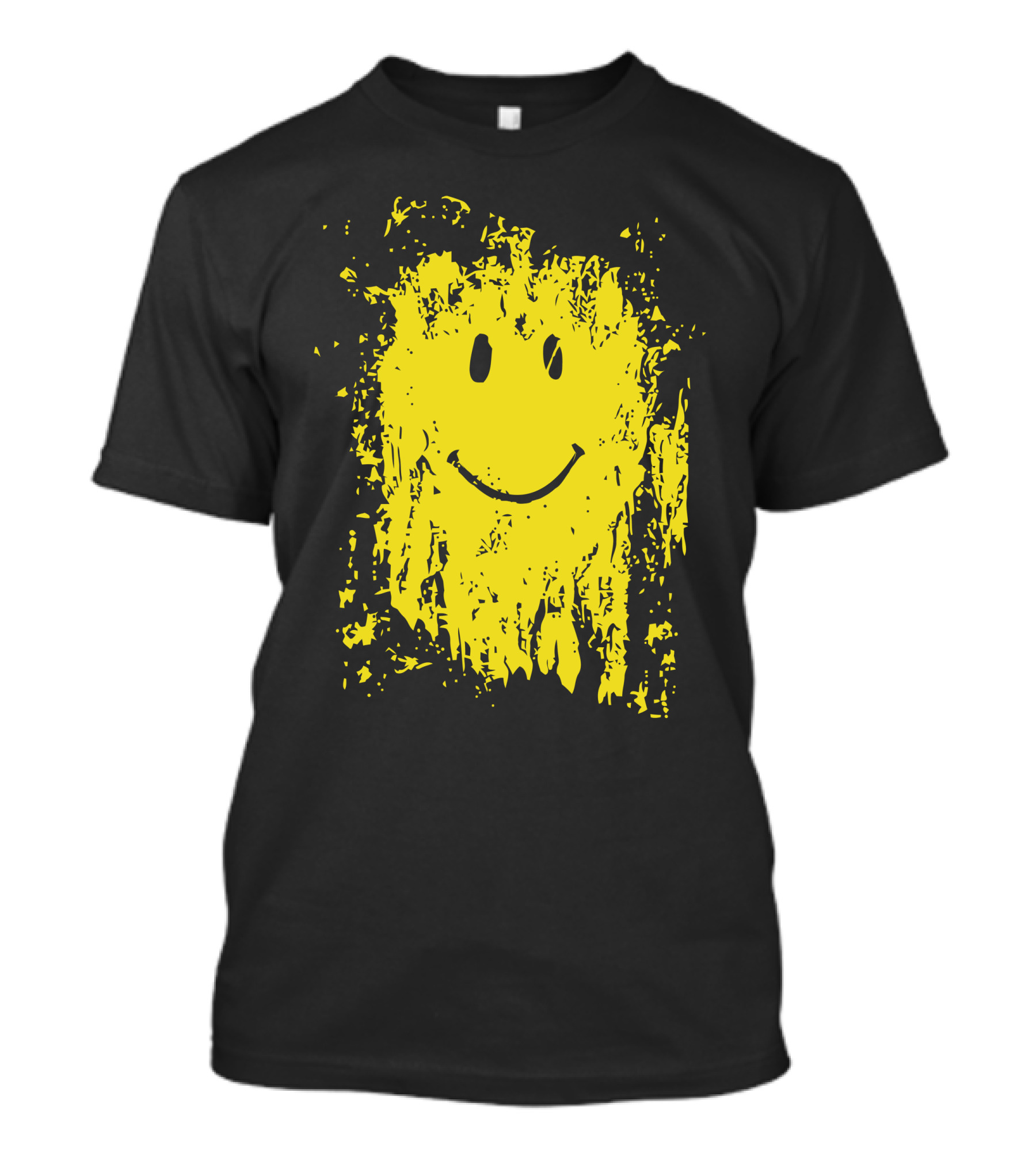Yellow Mud Smiley Face Grunge T-Shirt