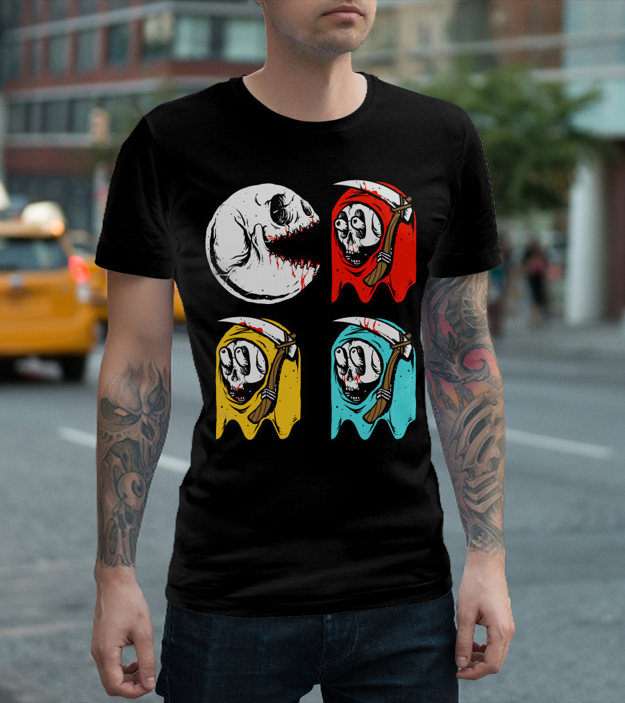 Pac Skull Ghost Reaper Color Quartet T-Shirt