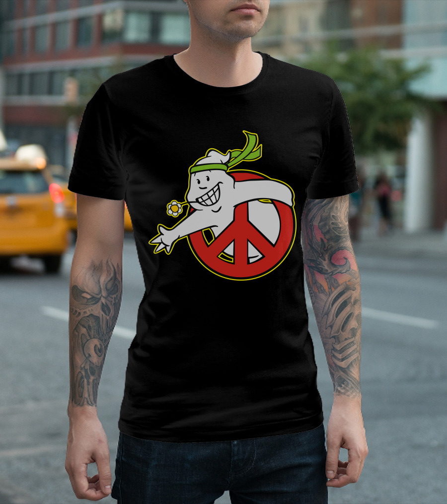 Ghostbusters Peace Symbol Mashup T-Shirt