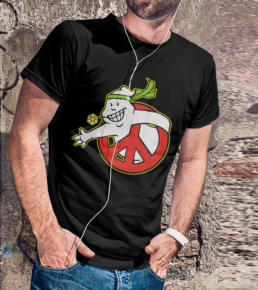 Ghostbusters Peace Symbol Mashup T-Shirt