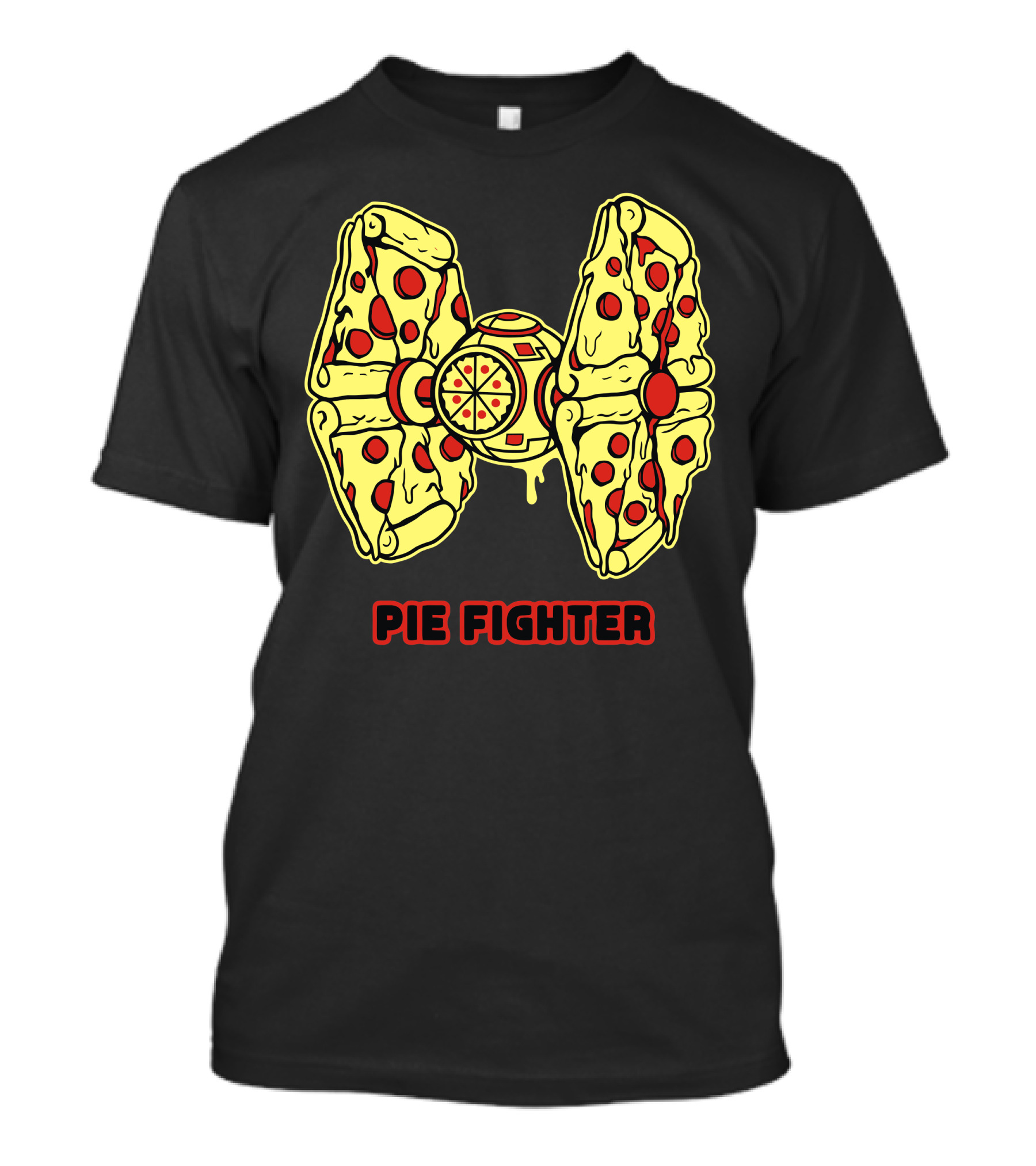 Pie Fighter TIE Pizza Spacecraft T-Shirt