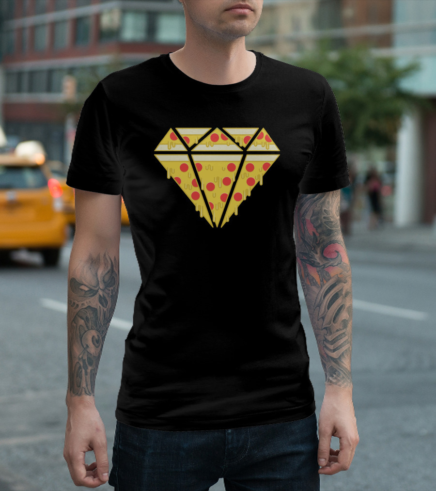 Pizzas Are Forever Diamond Slice Pizza T-Shirt