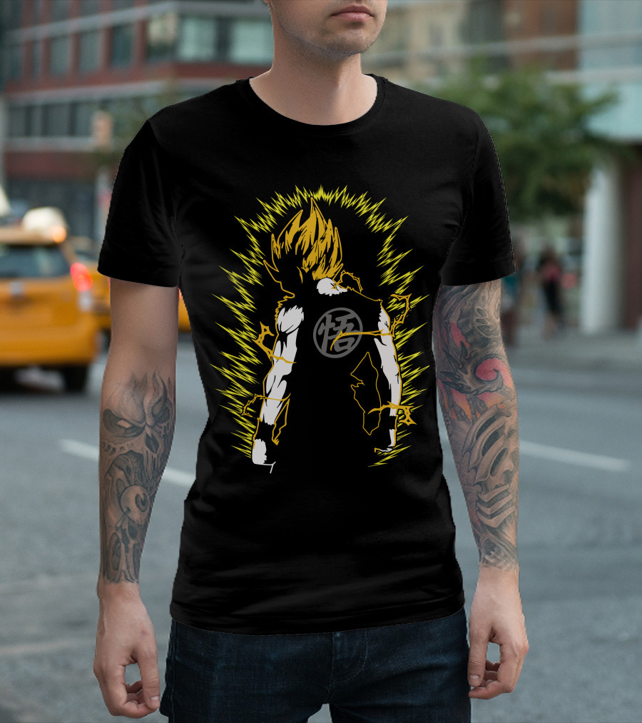 Super Saiyan Goku With Saiyan Aura Dbz T-Shirt