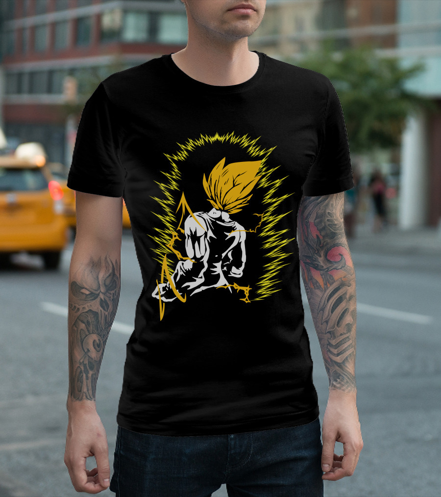 Super Saiyan Vegeta Aura Charge Energy Burst T-Shirt