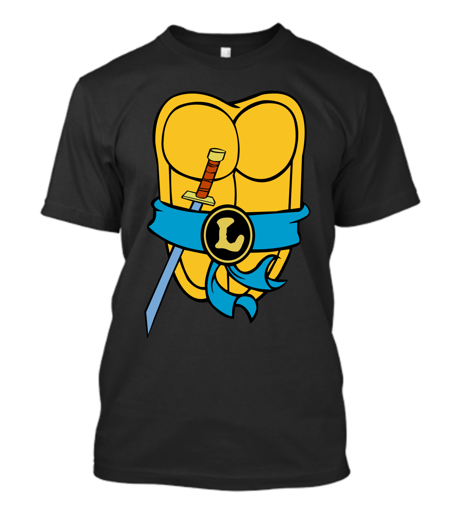 Turtles Leonardo L Belt Armor Sword T-Shirt