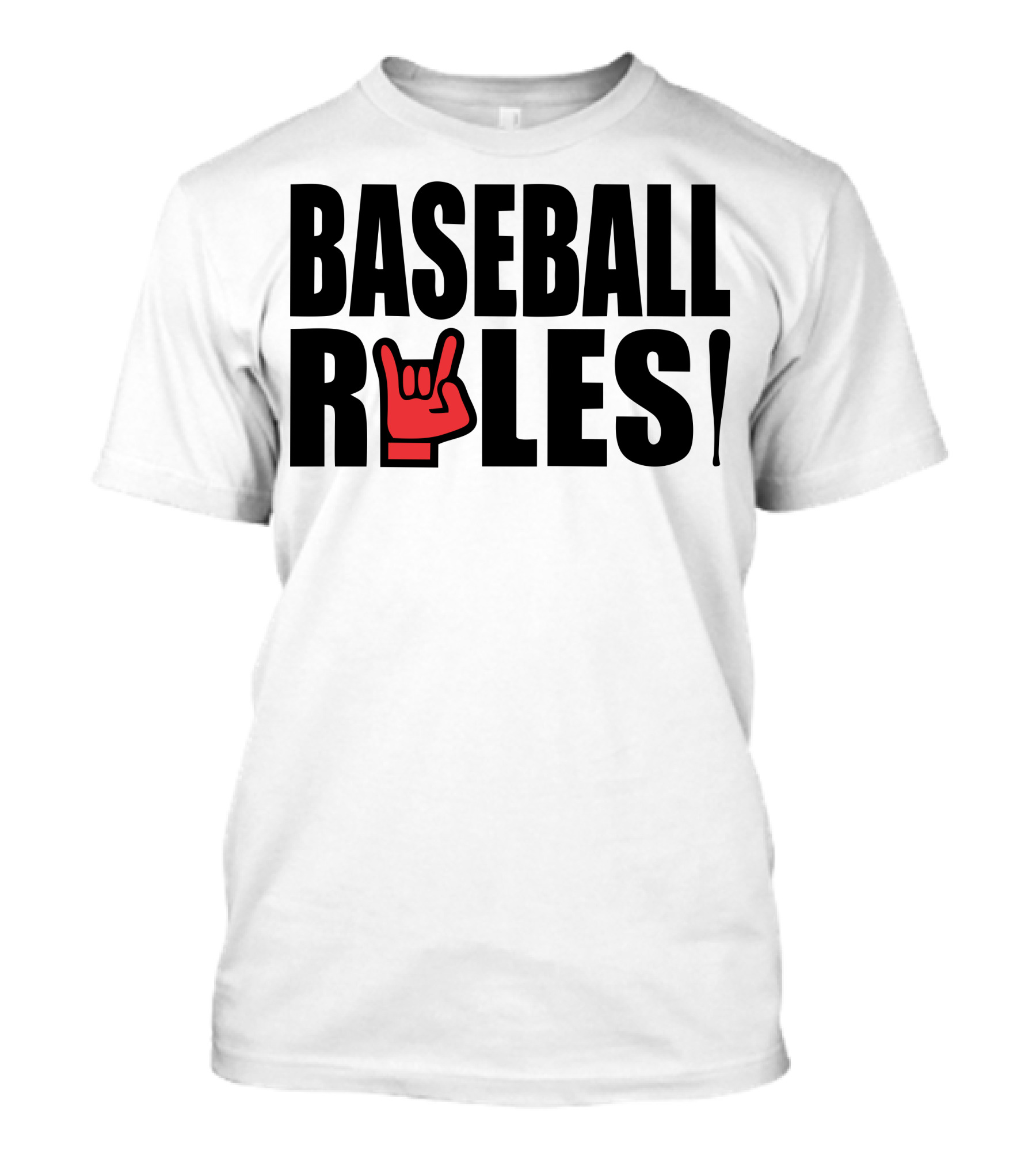 BASEBALL ROCKS HAND SIGN RULES T-Shirt